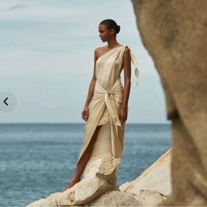 Baobab Collection Cream One-Shoulder Dress